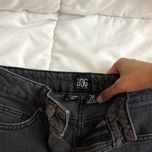 BDG Women's Charcoal Straight Leg Jeans